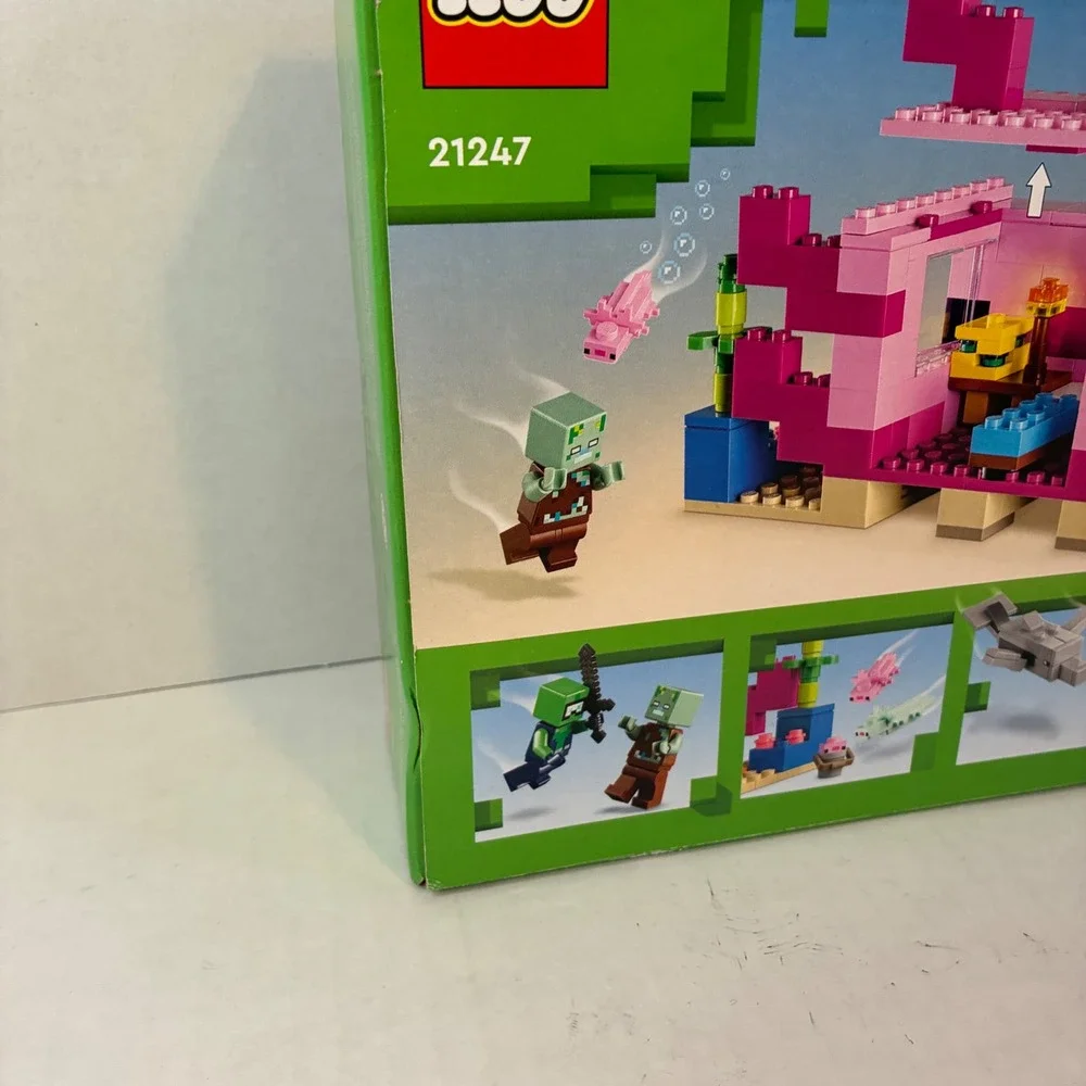Lego Minecraft Axolotl House 21247 Building Toy Set 242 Pcs New Sealed Retired